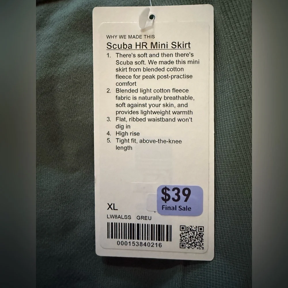 Lululemon Athletica Olive Mini Skirt